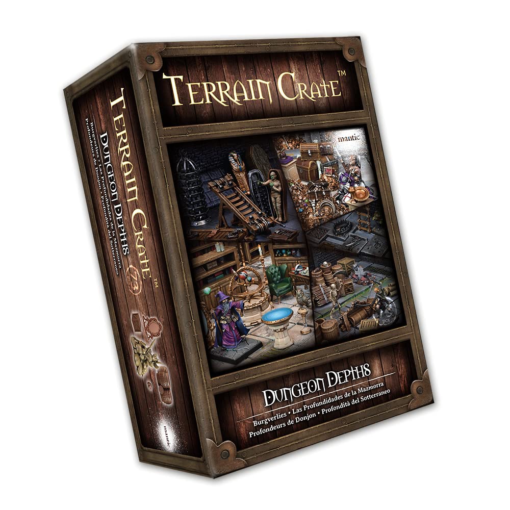 Dungeon Depths Terrain Crate by MANTIC Games - Fantasy Tabletop RPG Scenery for D&D, Pathfinder & Wargaming