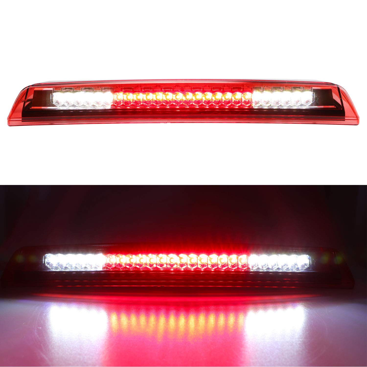 Red LED 3rd Brake Light for 2004-2015 Nissan Titan & 2005-2016 Frontier - High Mount Cargo Lamp with Red Lens - Perfect for Night Driving & Enhanced Vehicle Safety