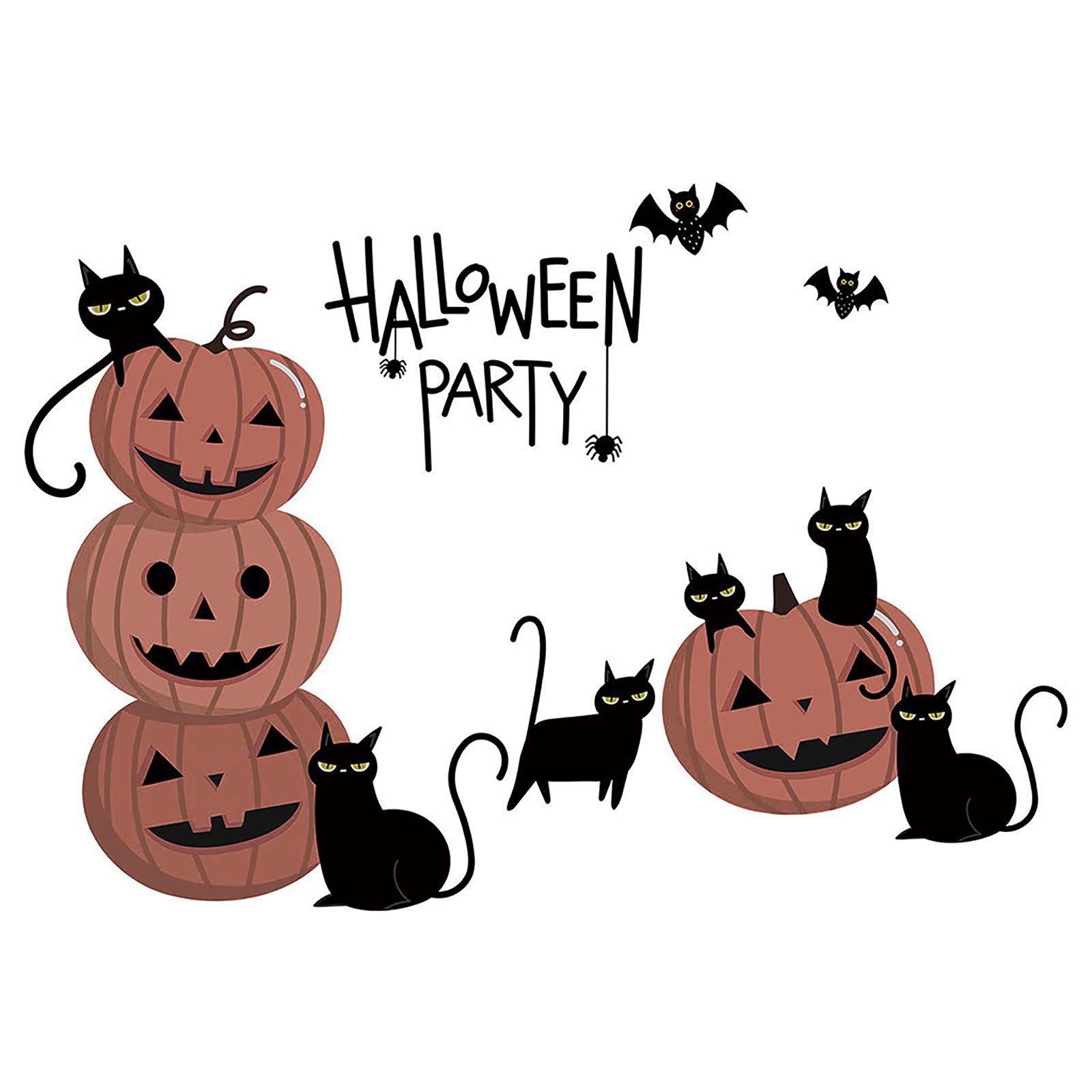 Happy Halloween Wall Stickers - Window & Bedroom Decor for Home