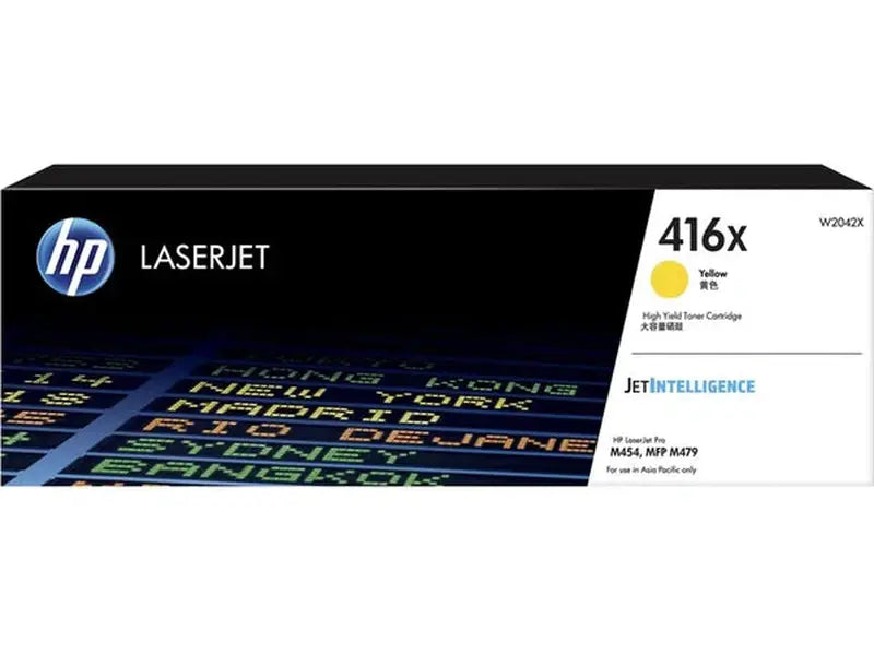 Original HP 416X Yellow Toner Cartridge - High Yield Replacement for HP M454 M479 M455 M480 Printers - Perfect for Office & Home Printing Needs