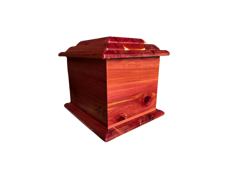 Hand Carved Extra Large Wooden Urn for Ashes - Premium Saddle Design - Memorial Keepsake for Loved Ones - Perfect for Home Display, Funeral Services & Cremation Ceremonies
