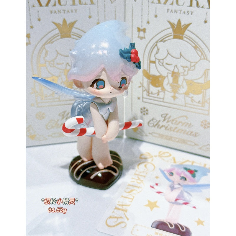 AZURA Warm Christmas Series Silver Bell Fairy Ornament - Perfect for Holiday Tree Decorations, Gift Wrapping & Festive Home Decor