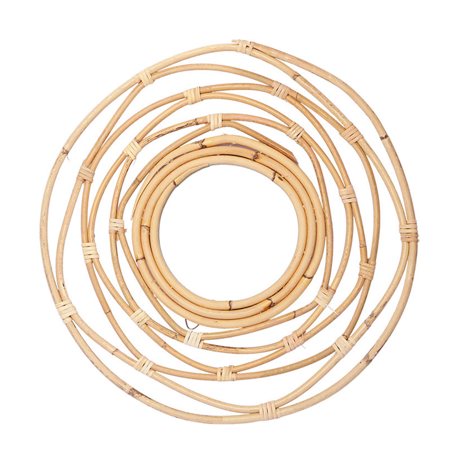 AZOI Wall-Mounted Rattan Mirror - Bathroom Vanity Mirror with Natural Woven Frame, Round Wall Decor for Home, Bedroom, Living Room & Hallway | Perfect for Coastal, Boho & Farmhouse Decor Styles