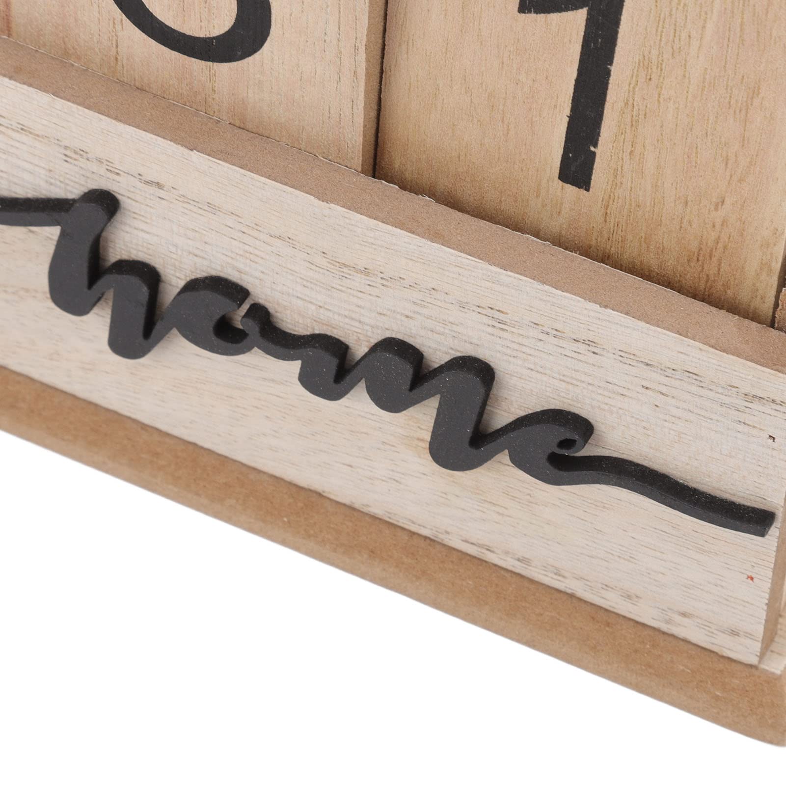 Huleo Sturdy & Durable Perpetual Wood Desk Calendar - Reusable Retro Office Organizer for Home, Work & School - Perfect for Planning, Scheduling & Productivity