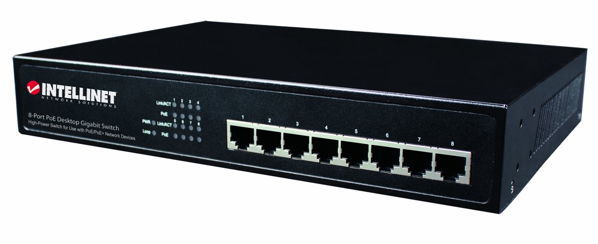 Intellinet 8 Port Gigabit PoE+ Network Switch with 150W Power Budget - Ideal for Home Office, Small Business & Smart Home Device Connectivity