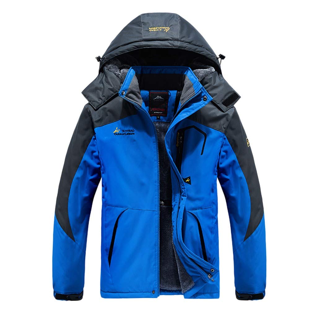 Men's Waterproof Hooded Jacket - Detachable, Breathable, All-Weather Outdoor Sports Coat for Hiking, Camping & Running