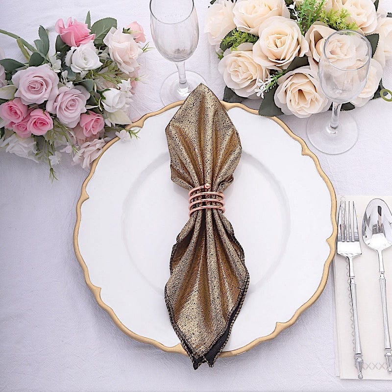 5 Pack 20x20 Inch Polyester Sequin Dot Dinner Napkins - Elegant & Durable for Parties, Weddings, and Holiday Dining