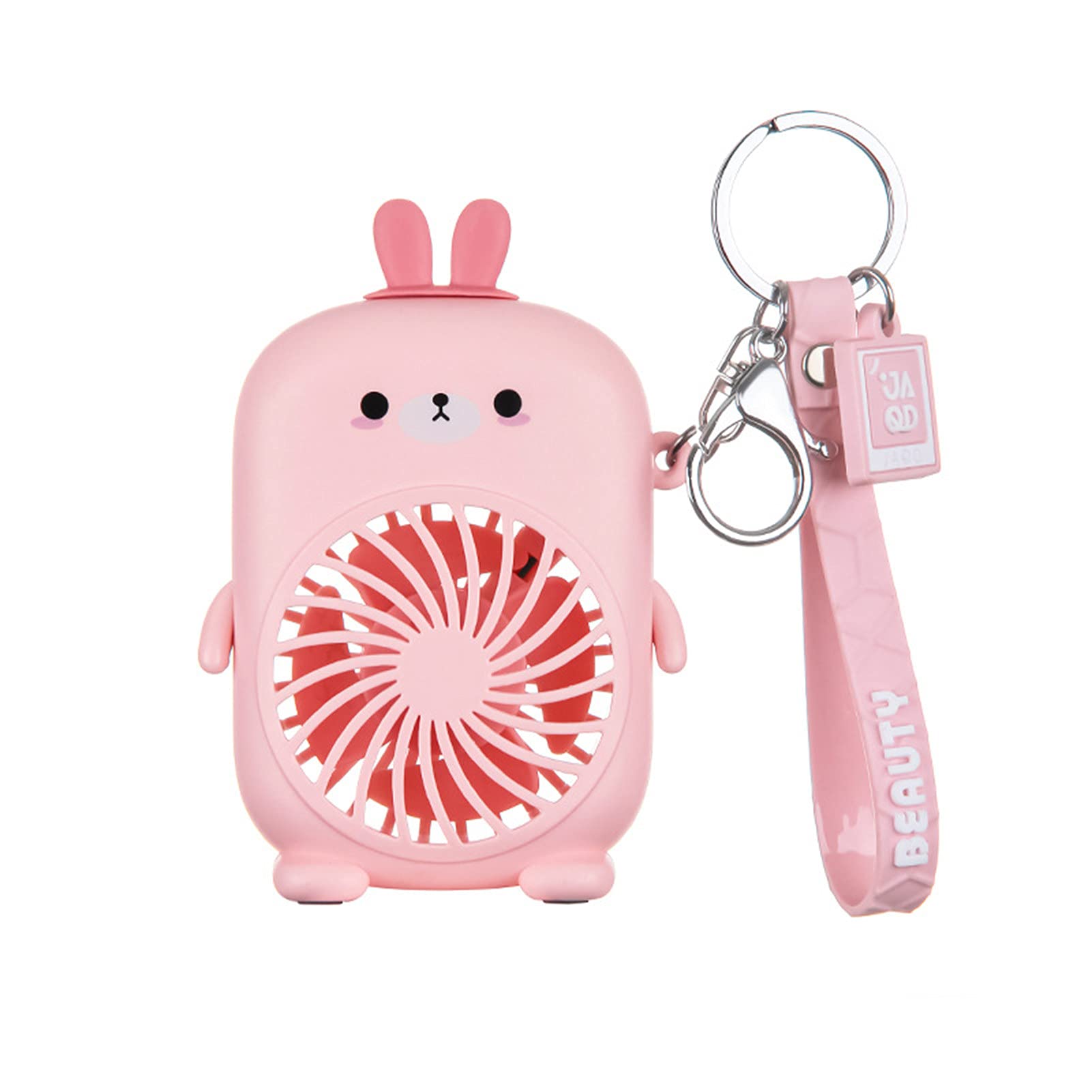 Portable Rechargeable Mini Handheld Fan with 3 Speed Settings, Keychain Design - Perfect for Office Desk, Travel, Outdoor Activities & Personal Cooling