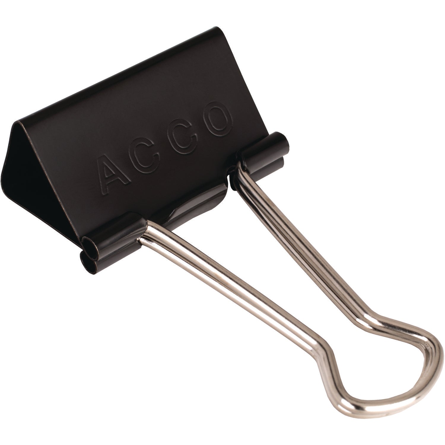 ACCO Medium Black/Silver Binder Clips - 12 Pack (1 Dozen) for Office Documents, School Papers & Home Organization
