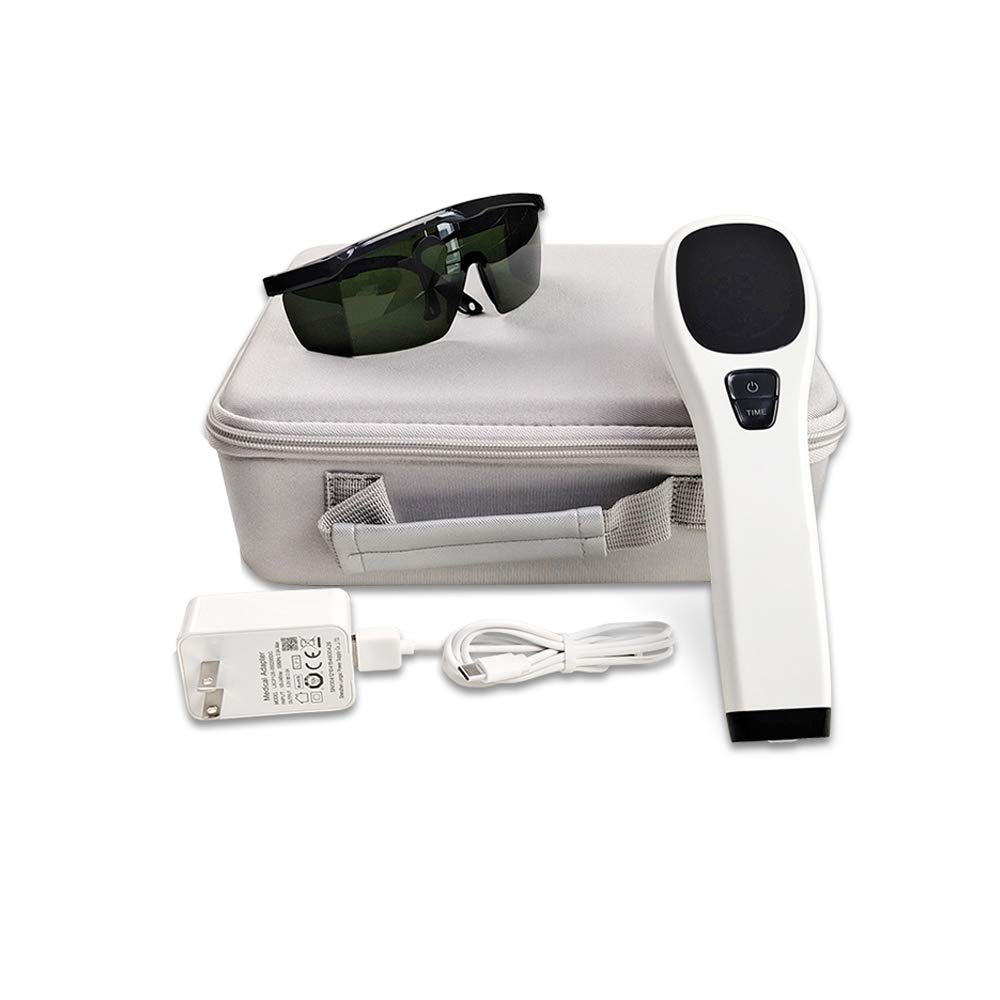 Best Red Light Therapy Device for Pain Relief - 650nm & 808nm Infrared Light for Muscle, Knee, Shoulder, Back Pain - Portable Handheld Unit with Safety Goggles (4*808nm LEDs) - Perfect for Home Use, Physical Therapy & Recovery