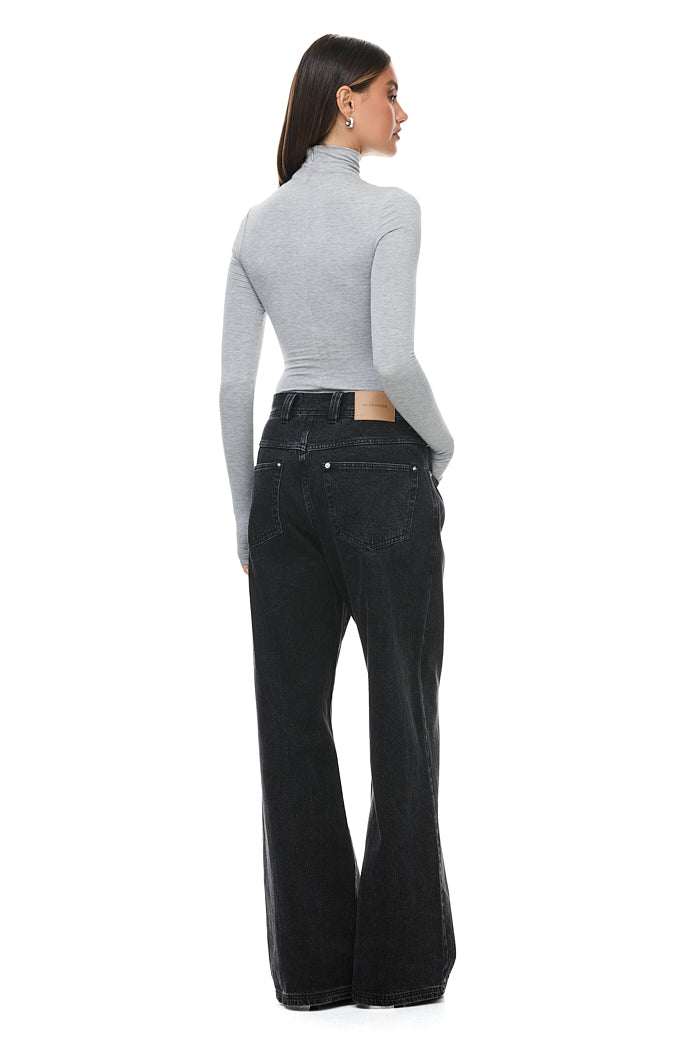 Premium Grey Marle Turtleneck Top for Women - Soft & Stylish Winter Knitwear - Perfect for Office, Casual Outfits & Layering