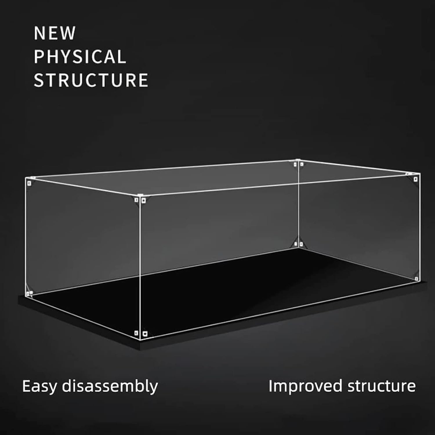 3mm Acrylic Countertop Display Case for Lego 76199 Carnage Model - Dustproof Storage & Collection Box with Background - Perfect for Home Decor, Office Display & Toy Protection