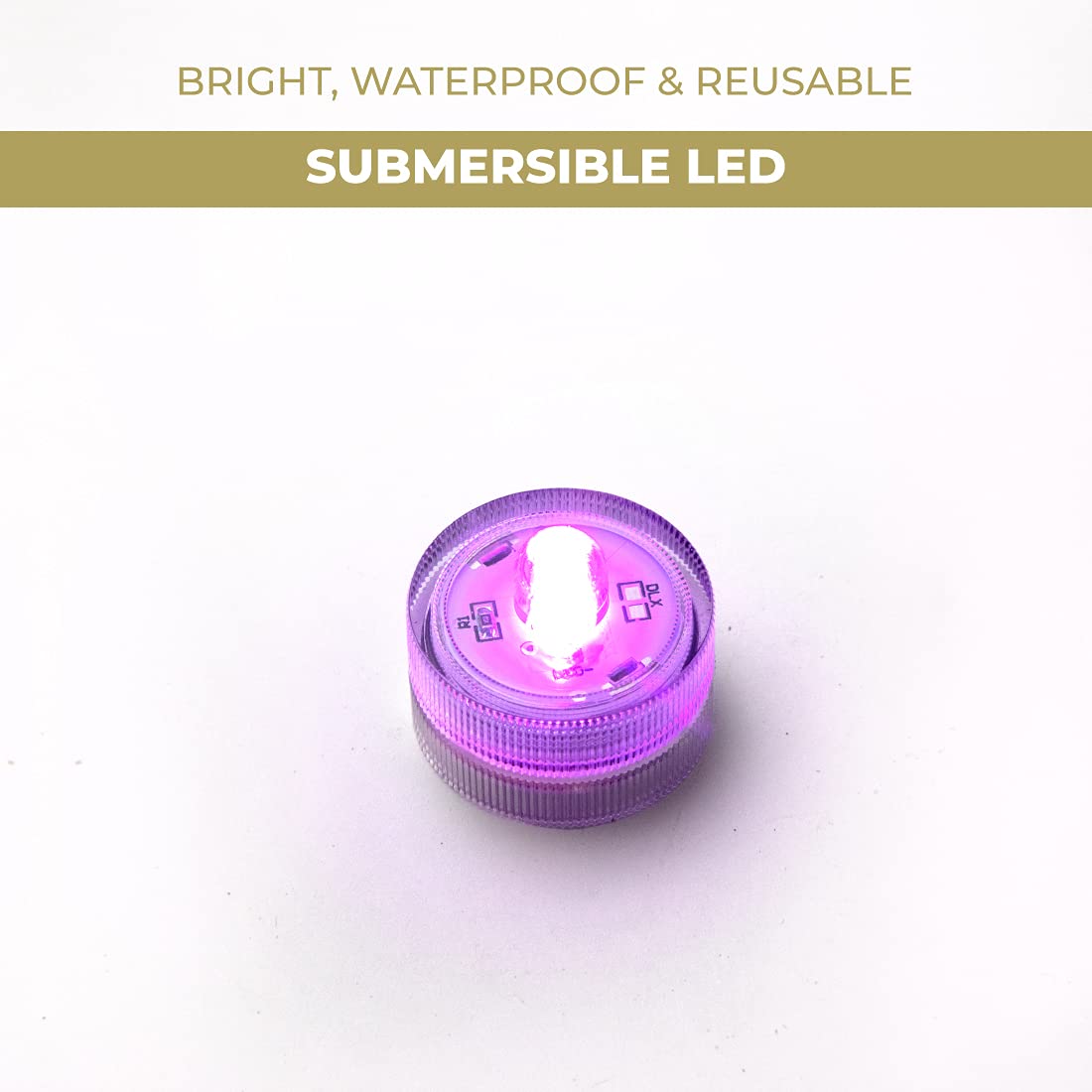 LumaBase 68512 Waterproof Submersible LED Lights - Pink, Ideal for Pools, Fountains & Outdoor Decor