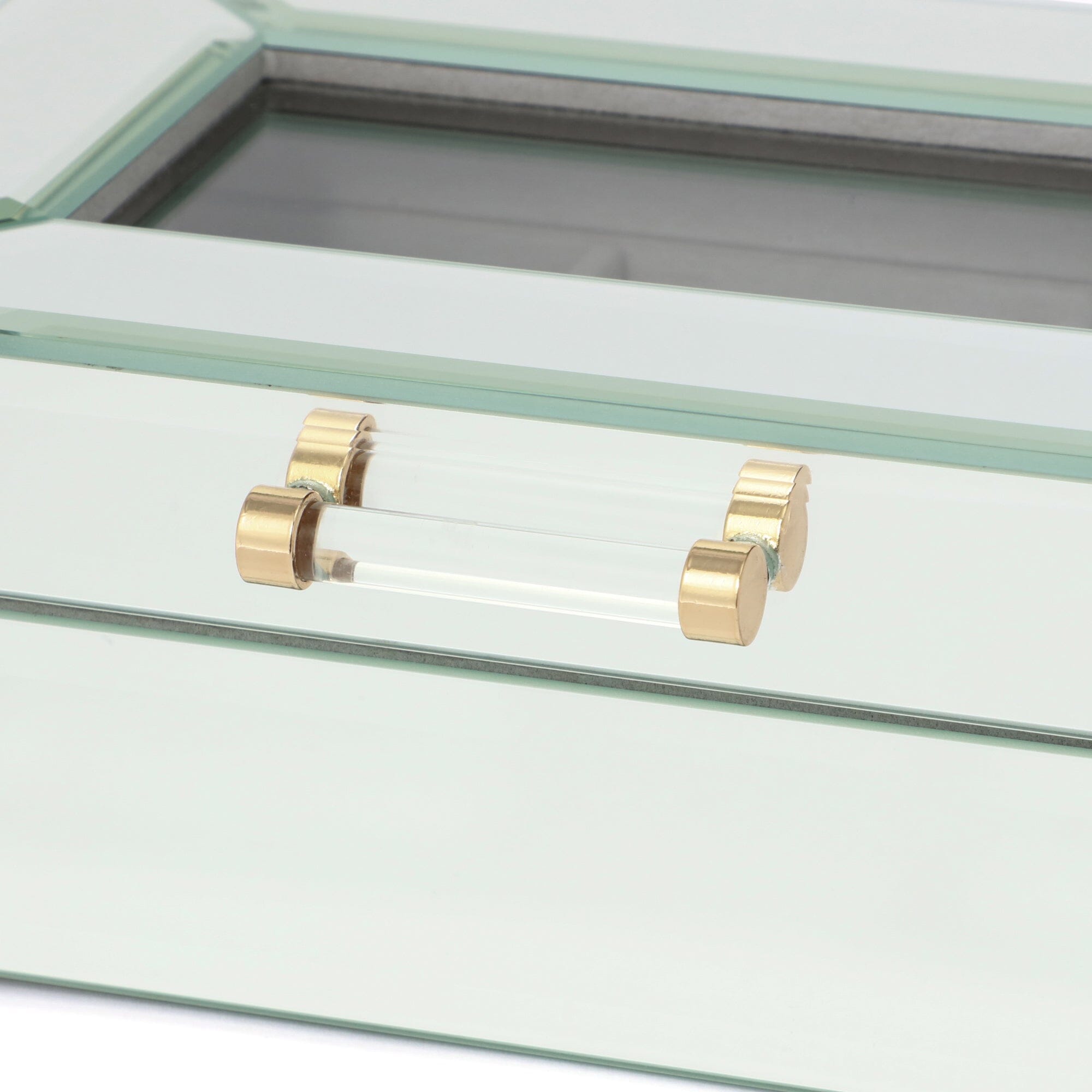 Small Mirror Jewelry Box - Elegant Storage for Rings, Necklaces & Earrings - Perfect for Vanity, Dresser & Travel Organizer