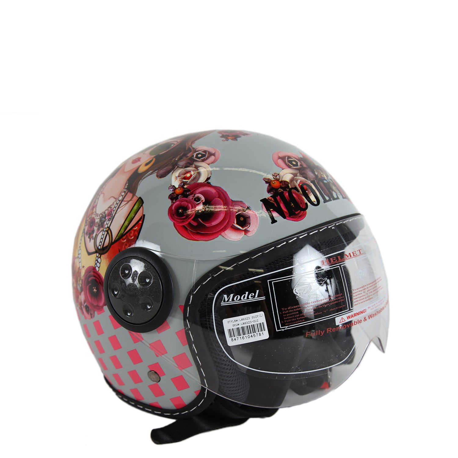 Open Face Helmet - Lightweight Motorcycle Helmet for Men & Women - DOT Approved for Safety - Perfect for Cruiser, Scooter & Street Bike Riding