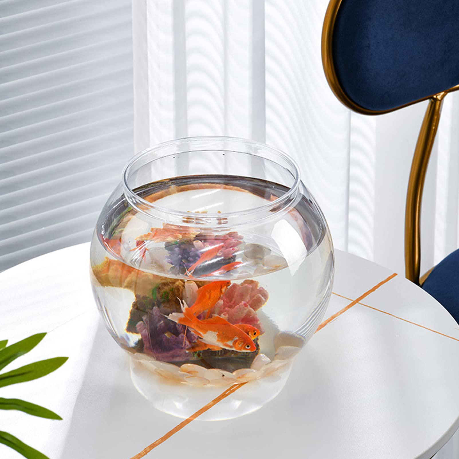 3-Piece Clear Glass Vase Set - Round Fish Bowl, Terrarium & Candle Holder - Multi-Functional Bubble Bowl for Flowers, Plants, Goldfish or Home Decor - Perfect for Office, Living Room & Wedding Centerpieces