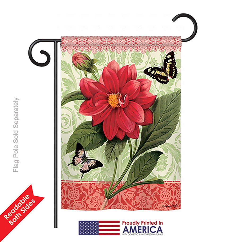 Double Dahlia Spring Floral Flags Set - 28