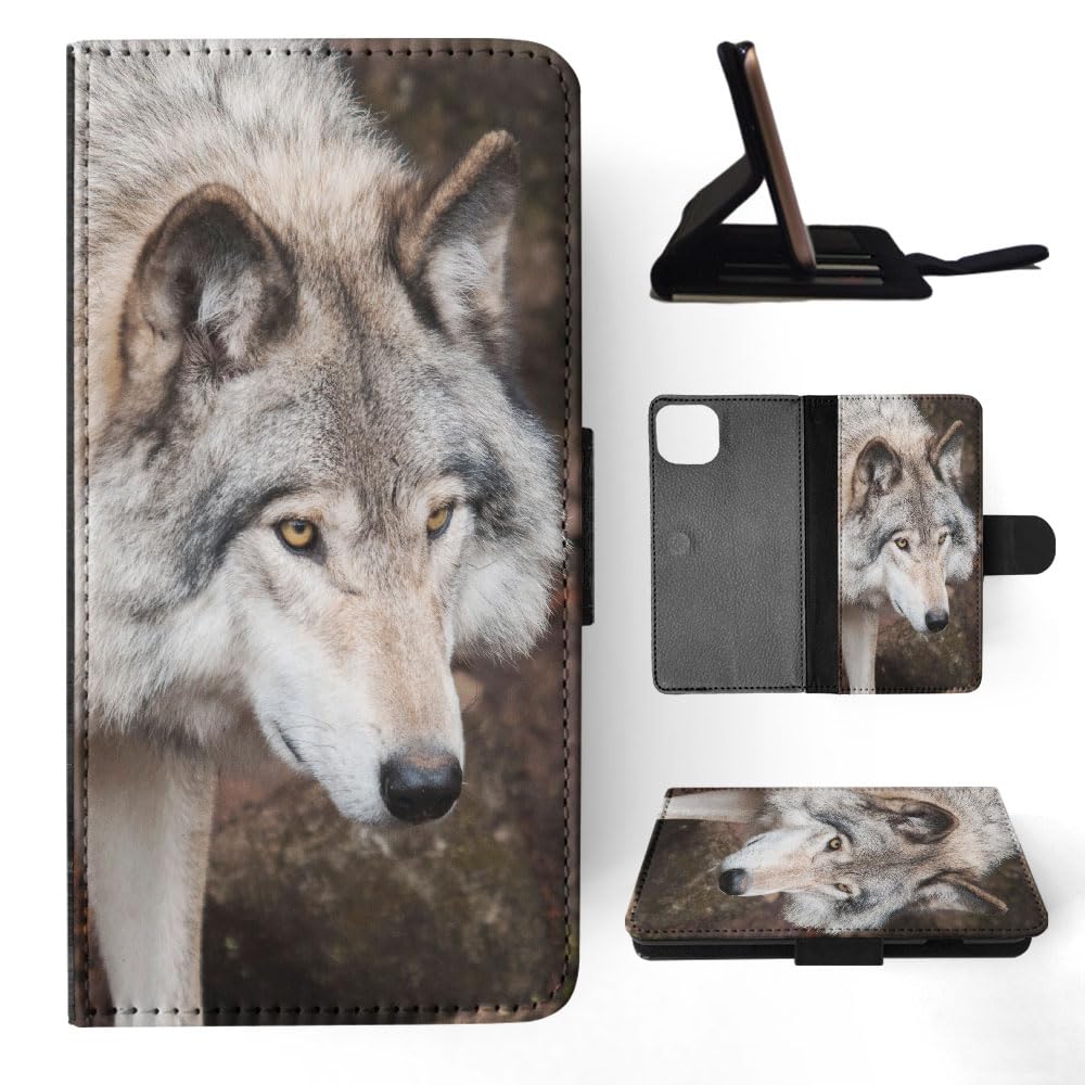 Stylish Wolf Canine Dog #2 Flip Wallet Phone Case for Apple iPhone 15 Plus - Perfect for Outdoor Adventures & Pet Lovers