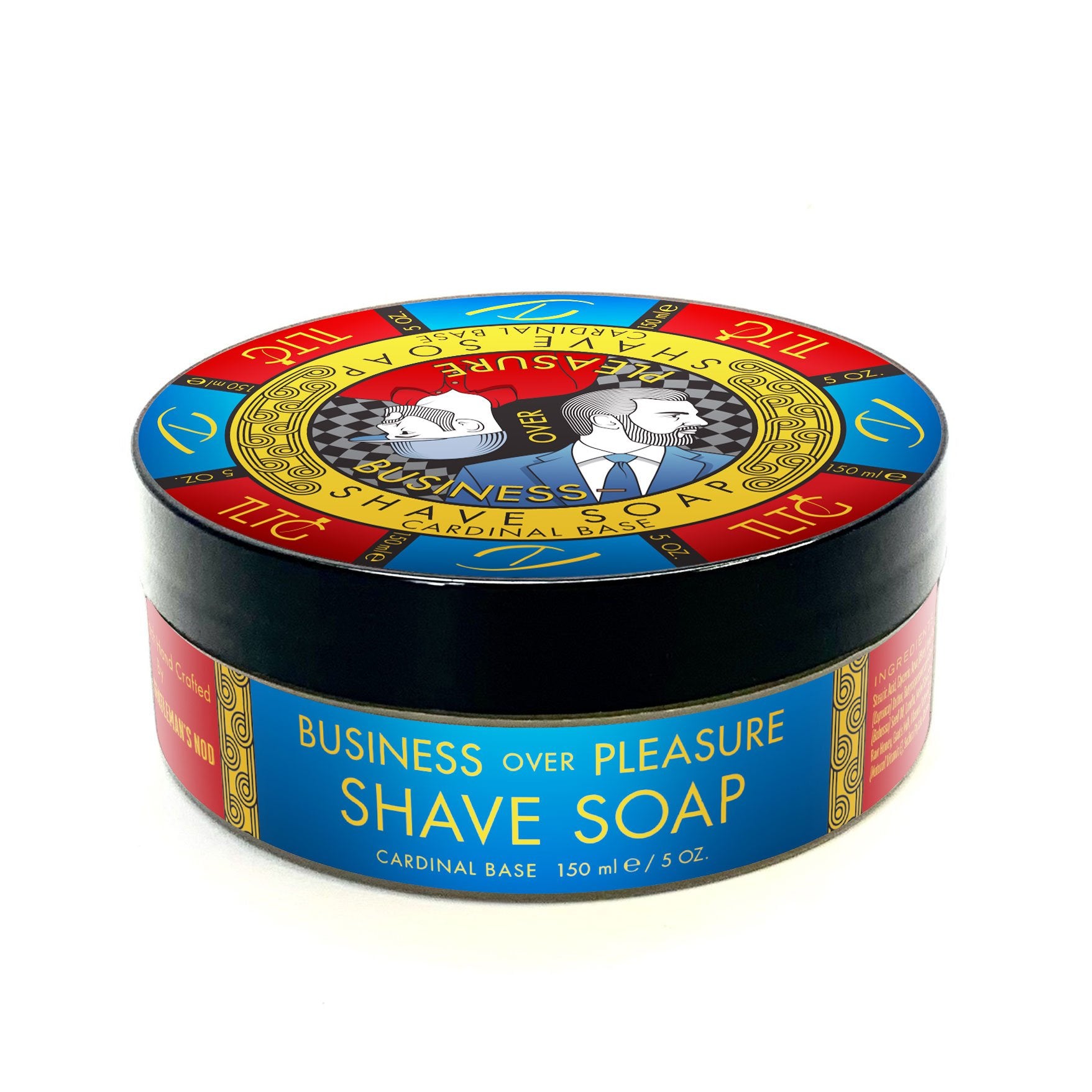Zaharoff Business Over Pleasure Shaving Soap for Men - Premium Luxury Shave Cream with Scented Lather - Perfect for Professional Grooming & Daily Shaving Routine