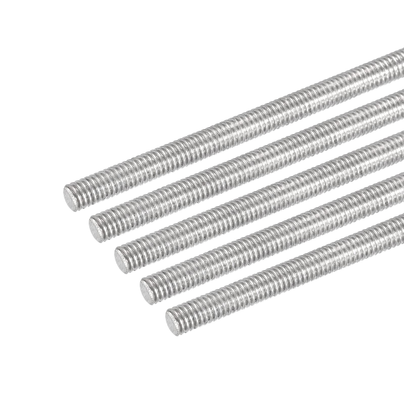 5 Pack M4 x 180mm 304 Stainless Steel Threaded Rods - for DIY & Construction Projects