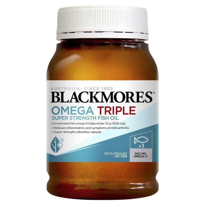 Blackmores Omega Triple High Strength Fish Oil 1500mg - Premium Omega 3 Supplement for Heart, Brain & Joint Health - Supports Cognitive Function & Cardiovascular Wellness - Perfect for Daily Health Maintenance & Active Lifestyle