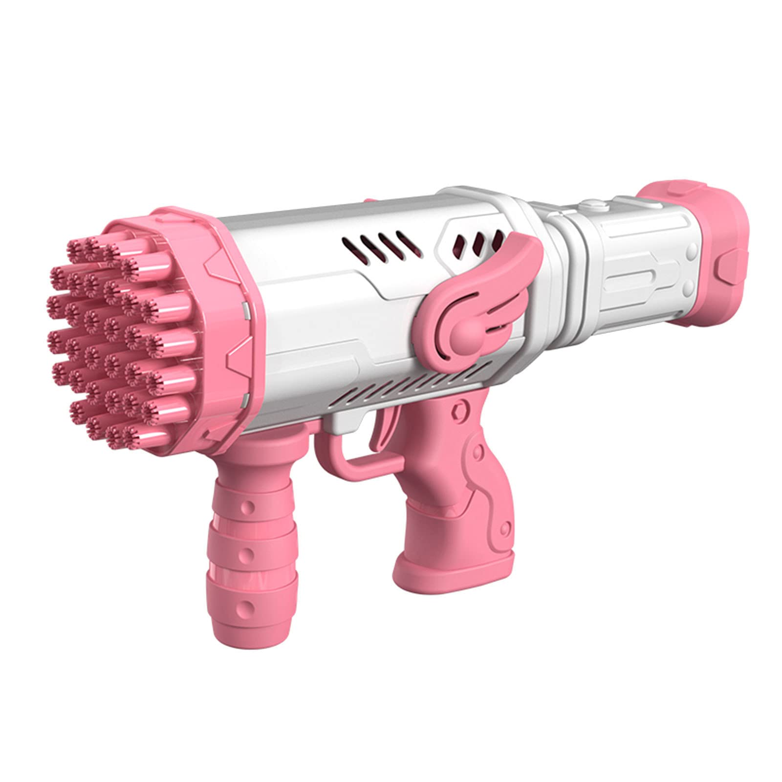 Lulxes 32-Hole Electric Automatic Bubble Blower Machine with LED Light - Pink Bubble Blaster Toy for Kids Summer Outdoor/Indoor Play, Birthday Parties, and Backyard Fun