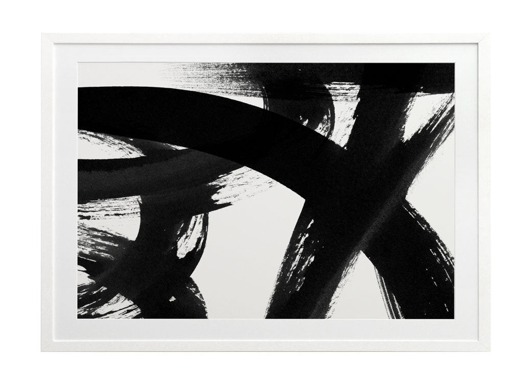 Changing Lanes Smudge Framed Art Print - Modern Abstract Wall Decor for Living Room, Bedroom & Office - Perfect Home Decor Gift