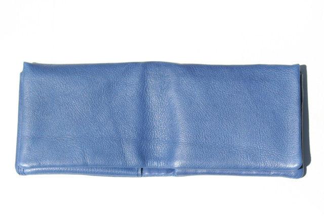Premium Cross Fold Wallet in Skipper Blue - Slim RFID Blocking Leather Wallet for Men - Perfect for Everyday Use, Travel & Business