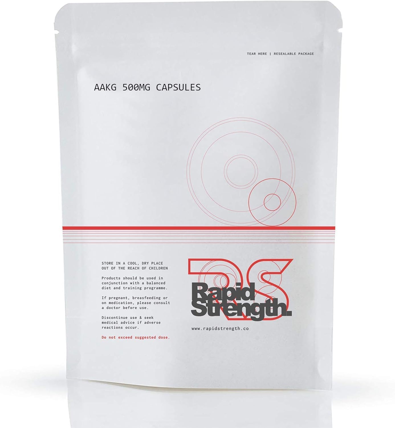 Rapid Strength L-Arginine AAKG 500mg Amino Acid Capsules - Supports Muscle Growth, Workout Performance & Cardiovascular Health - Ideal for Bodybuilders, Athletes & Fitness Enthusiasts