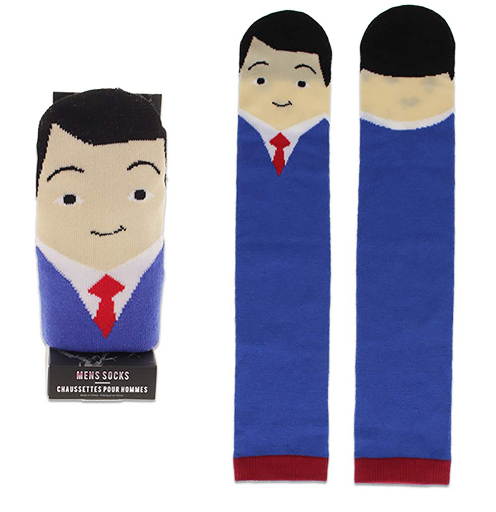 **Funny Men's Novelty Character Crew Socks - Perfect Gift for Dad, Husband, Boyfriend - Great for Holidays, Birthdays & Casual Wear**