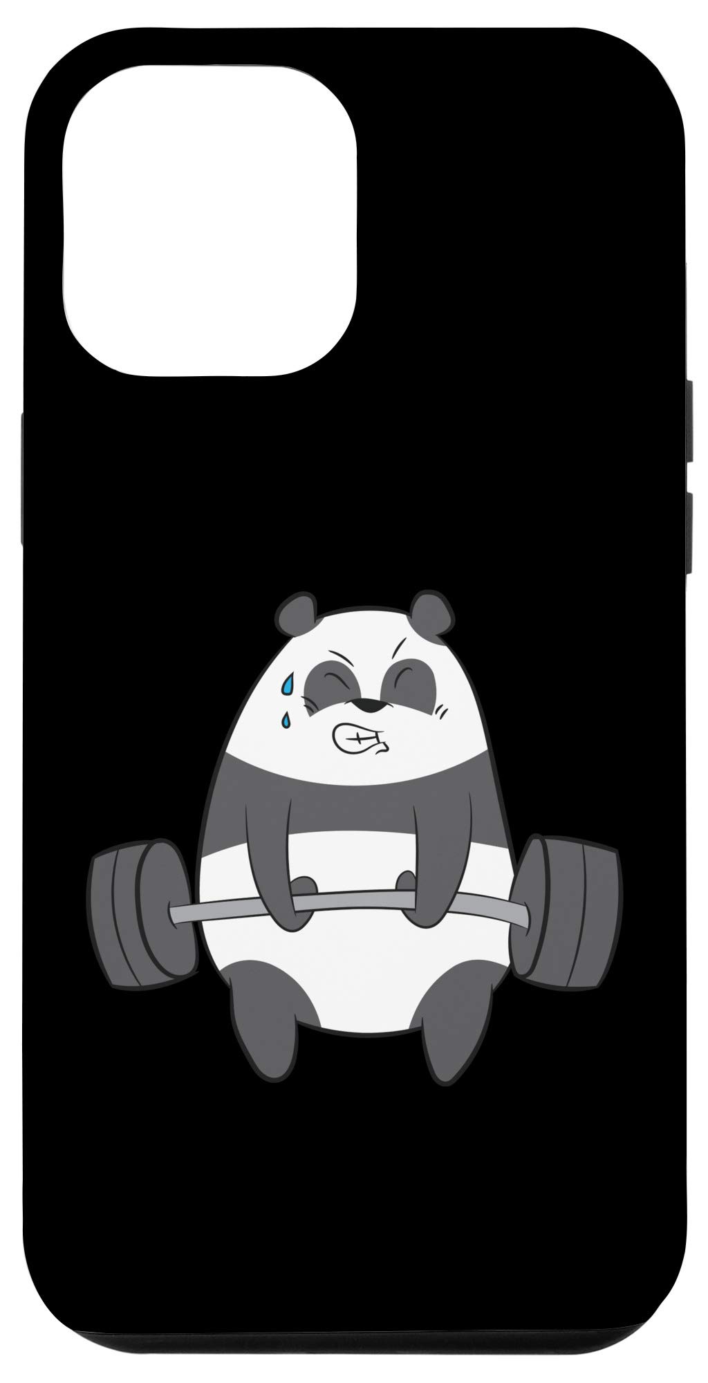 iPhone 12 Pro Max Case - Cute Panda Weightlifting Gym Design | Shockproof Protective Cover for Fitness Enthusiasts | Perfect for Workouts, Gym Sessions & Panda Lovers