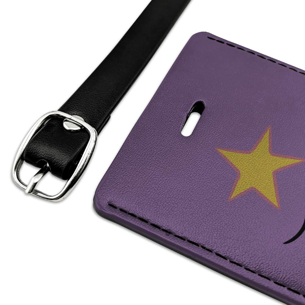 Adventure Time Lumpy Space Princess Rectangle Leather Luggage Tag - Durable ID Card Holder for Travel Bags, Suitcases & Backpacks - Perfect for Cosplay, Conventions & Anime Fans