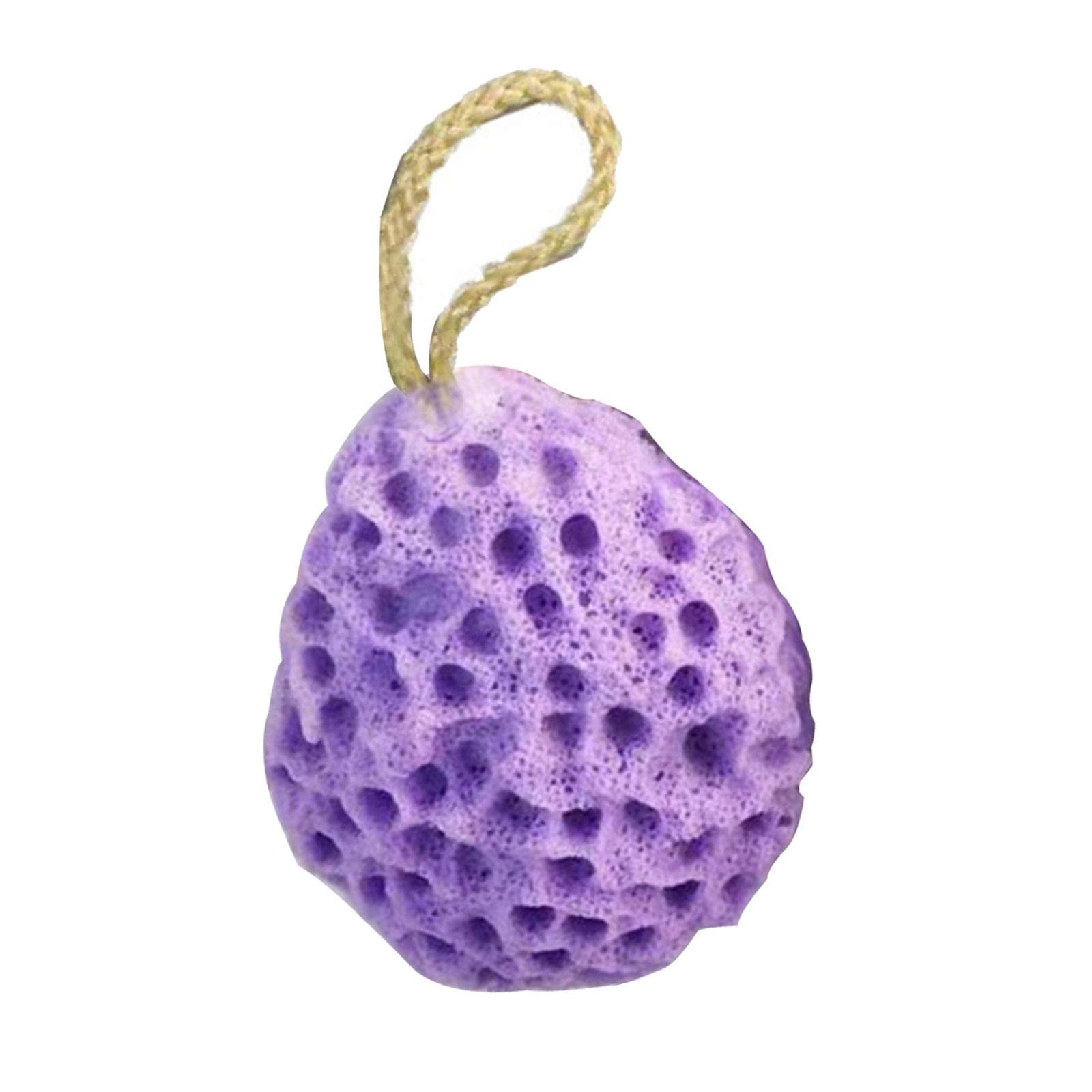 Harayaa Shower Ball Brush - Soft Exfoliating Bath Sponge with Multi-Foam Technology for Women & Men - Violet Color - Perfect for Body Scrub, Back Cleansing & Relaxing Shower Experience