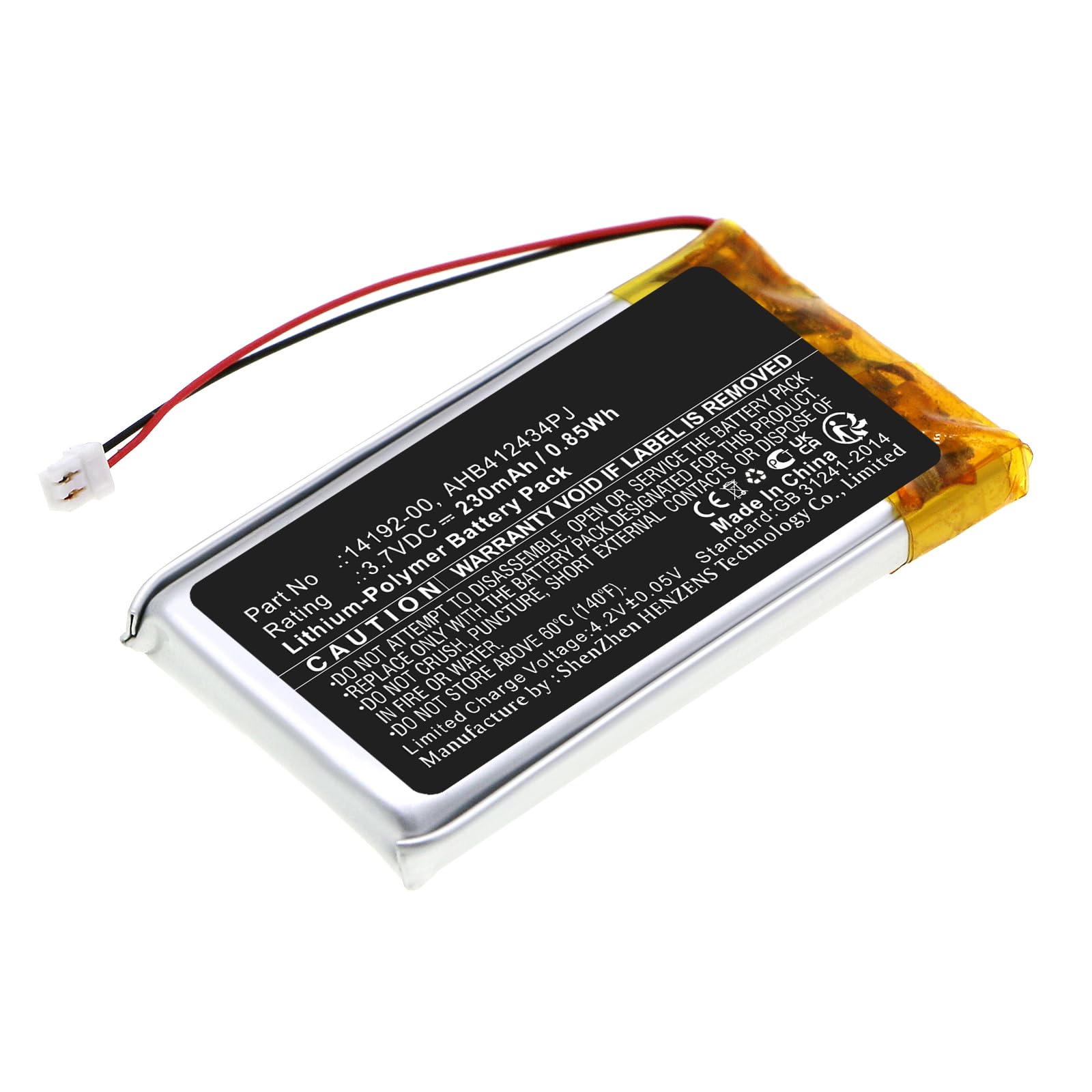 Synergy Digital Replacement Battery for Jabra AHB412434PJ Headset - 3.7V 230mAh Li-Polymer Battery | Perfect for Office Calls, Customer Service & Remote Work