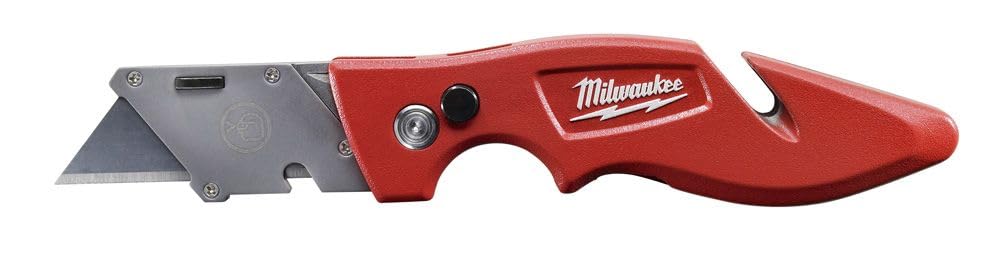Milwaukee 48-22-1901 Fastback Utility Knife with Belt Clip & Wire Stripper - Heavy Duty Folding Pocket Knife for Construction, DIY Projects & Everyday Carry (EDC)