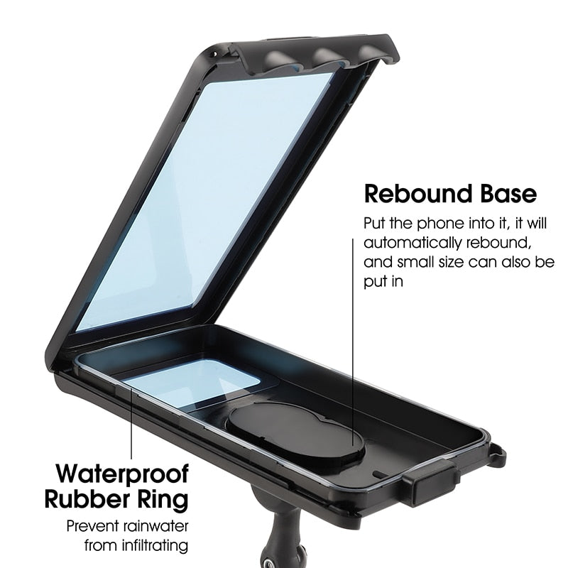 Adjustable Rotatable Waterproof Bike Phone Holder - Universal 7.0 inch Smartphone Mount for Motorcycle & Bicycle - Perfect for Cycling, Commuting, GPS Navigation & Outdoor Adventures