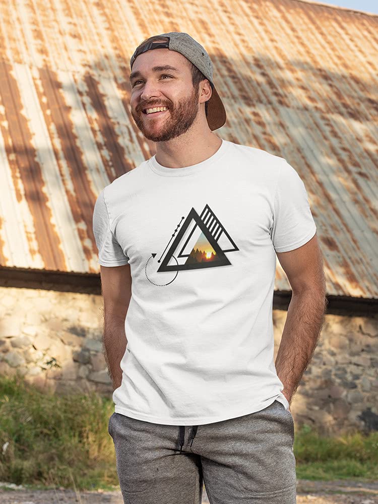 Smartprints Geometric Shapes & Landscape Graphic T-Shirt for Men - Casual Wear, Street Style & Everyday Comfort