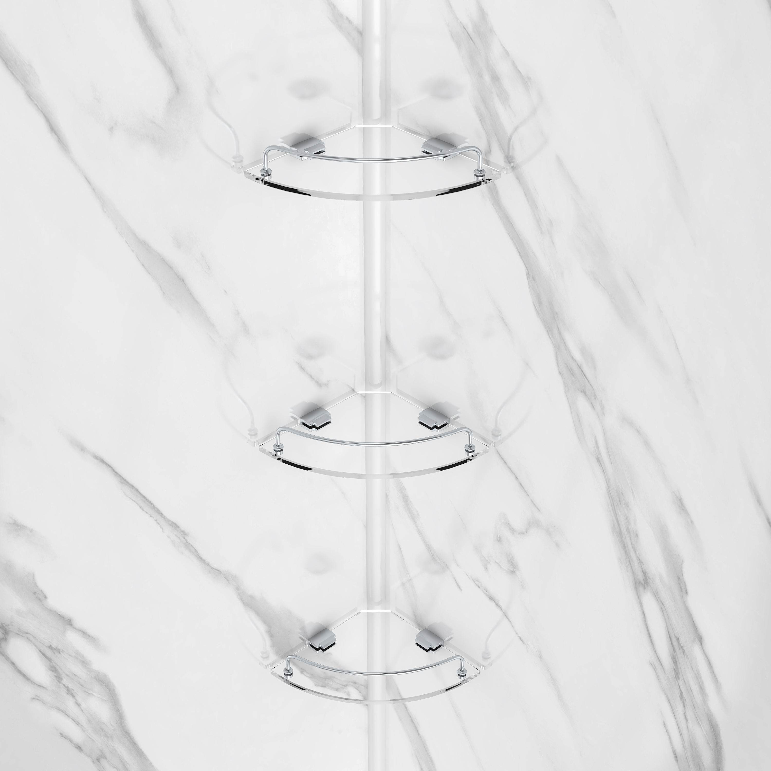 Capri Neo Angle Shower Kit - Black, Chrome & Brushed Nickel Finish | Modern Bathroom Fixture for Spa-Like Shower Experience | Perfect for Home Renovation & Luxury Bathroom Upgrade