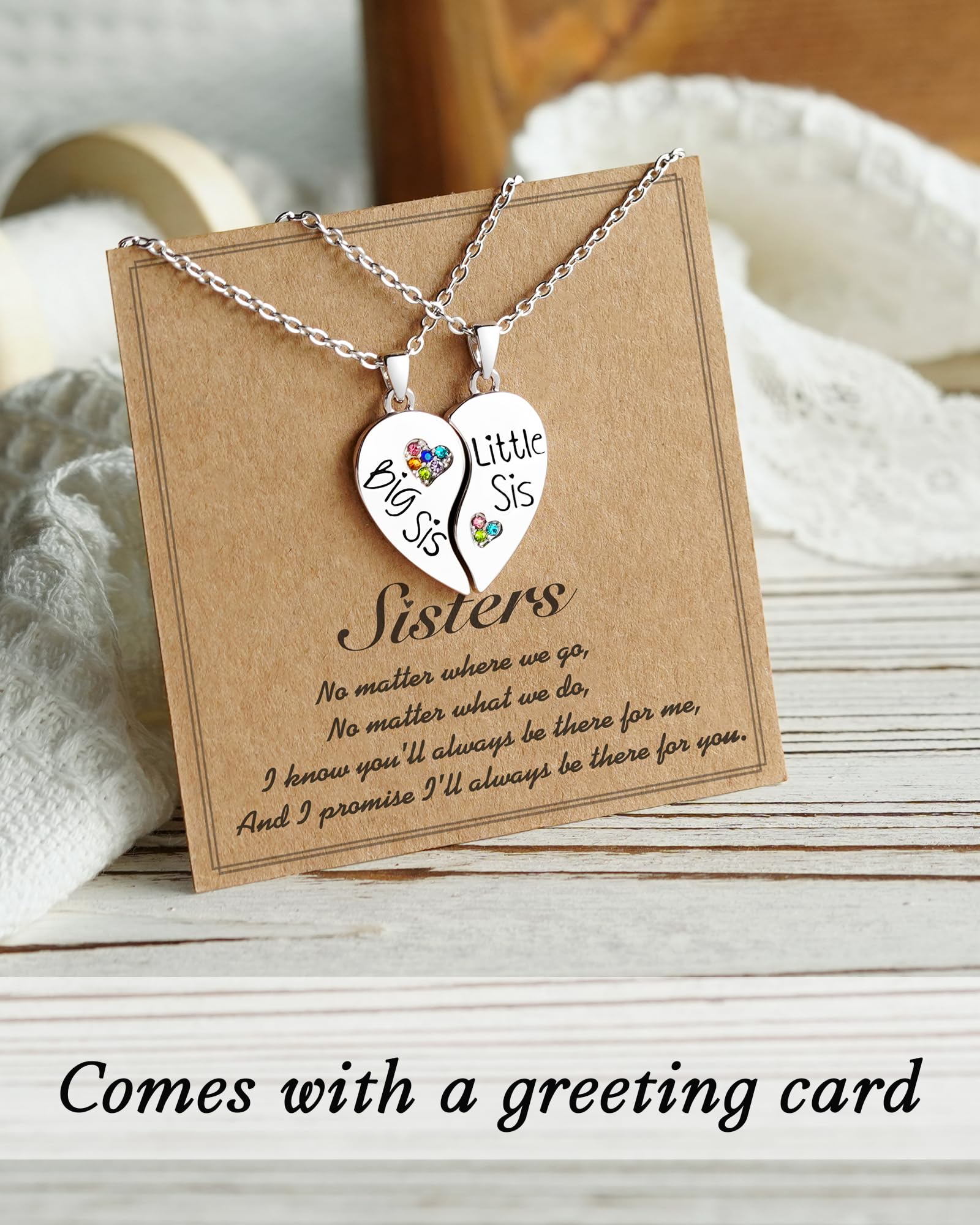 Best Friend Necklaces for Sisters - Matching BFF Jewelry Set for Women & Girls - Perfect Birthday Gift for Besties - Ideal for Anniversaries, Valentine's Day & Special Occasions