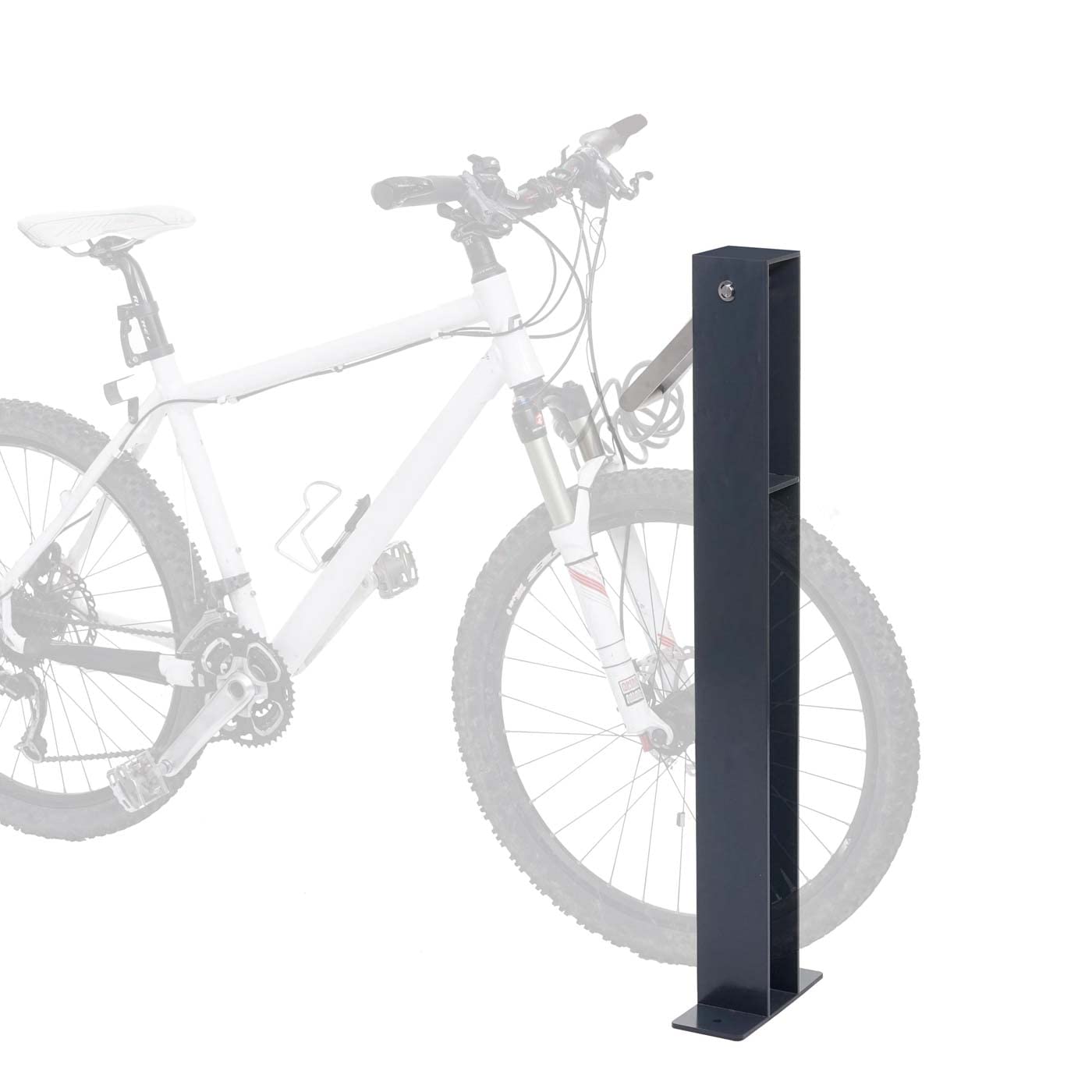 Mendler HWC-G20 Bike Rack - Heavy Duty Zinc Coated Steel Bicycle Stand, Powder Coated Outdoor Bike Parking (96x24x10cm Anthracite) - Perfect for Garage, Yard & Public Spaces