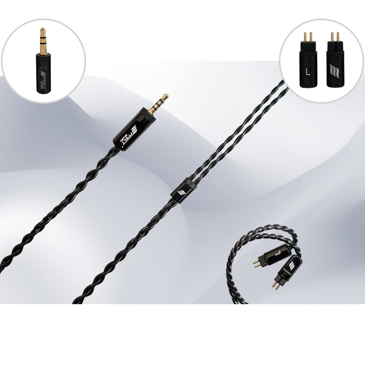 Effect Audio Virtuoso Black Premium In-Ear Headphone Cable - Open Box (Discontinued) - Perfect for Audiophiles & Music Enthusiasts