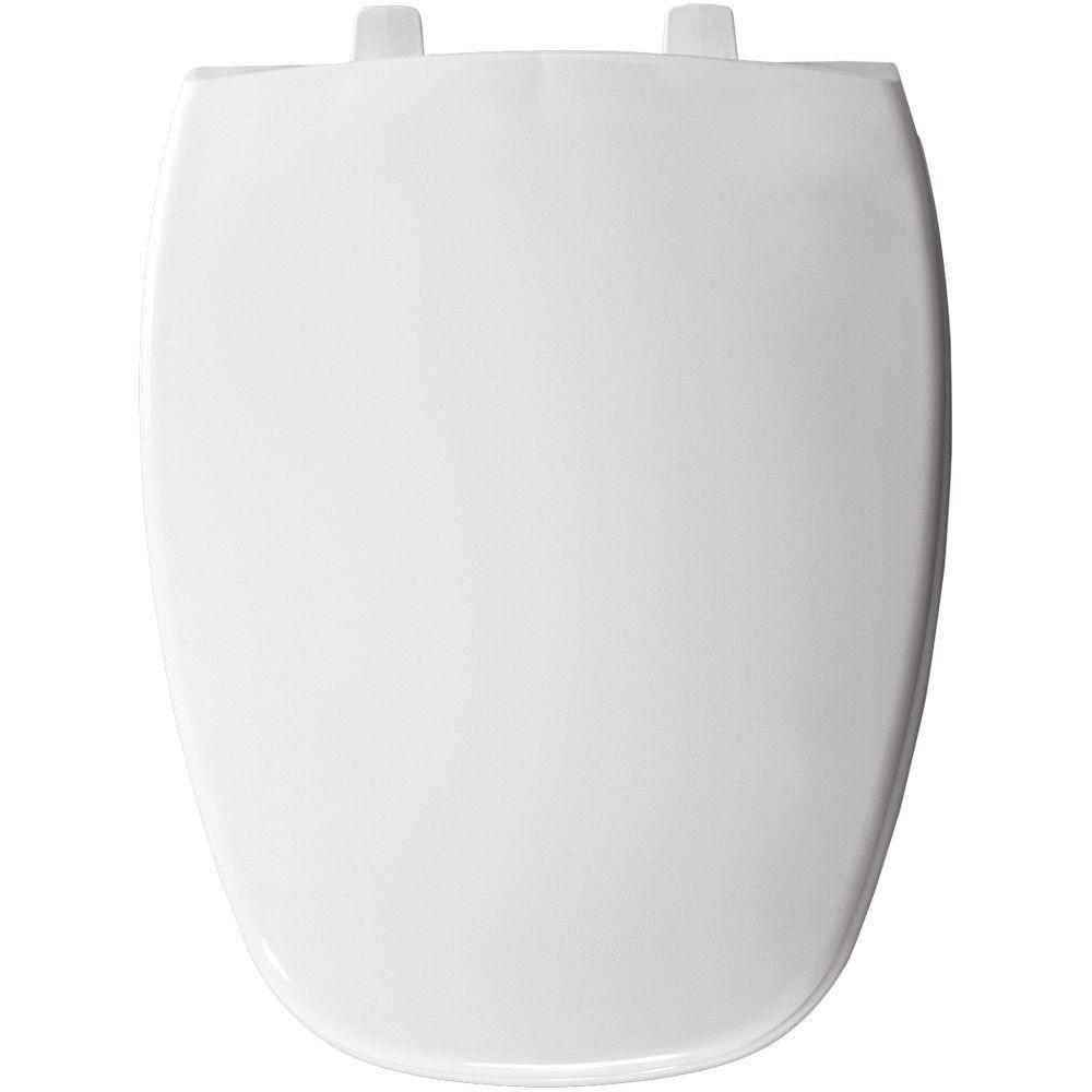 Bemis 69796 White Elongated Closed Front Toilet Seat - Durable & Comfortable for Home, Office & Commercial Use
