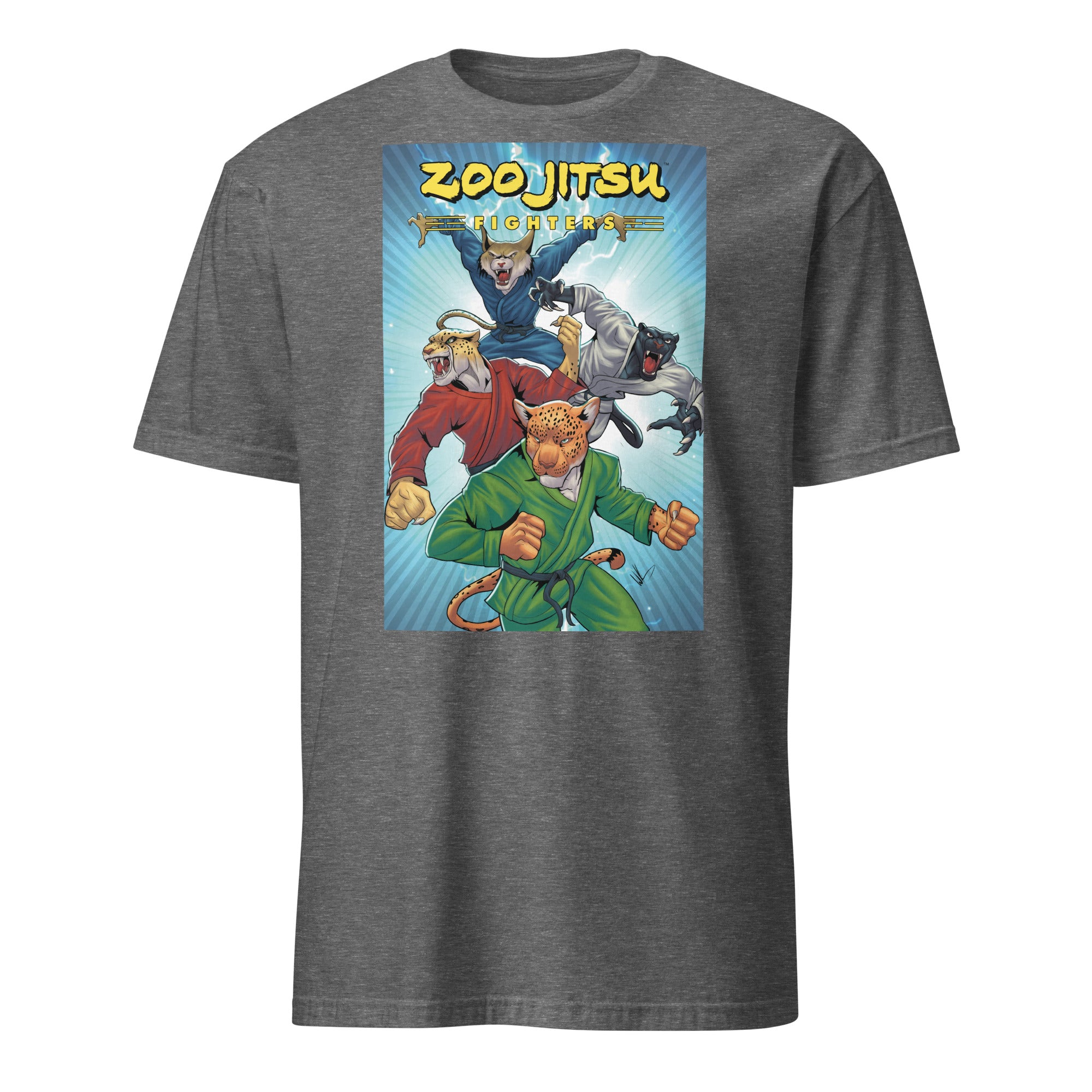 Zoo Jitsu Fighters #2 Wade King Unisex Short Sleeve Graphic Tee - Casual Cotton T-Shirt for Anime Fans, Martial Arts Enthusiasts & Streetwear Lovers