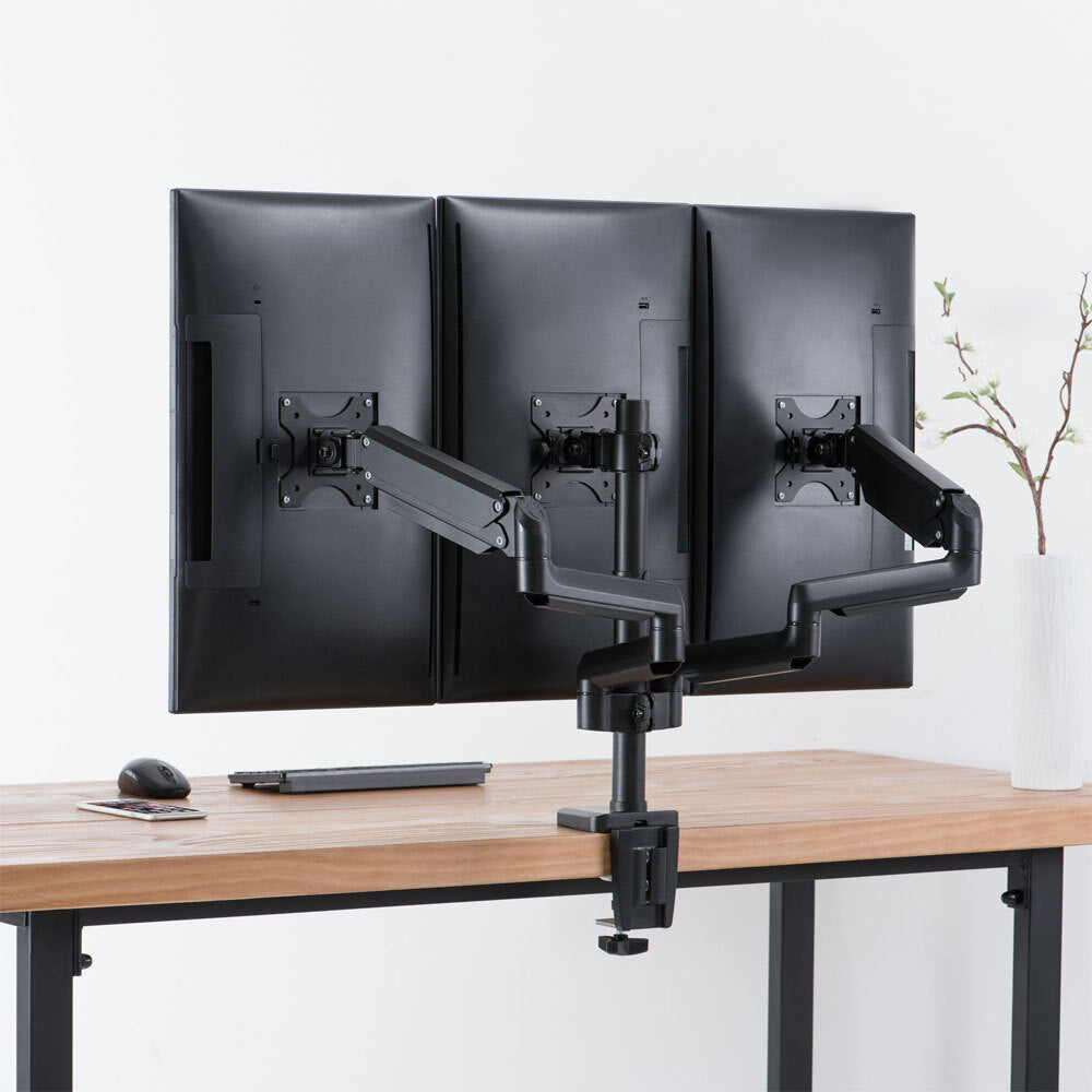 Activiva ErgoLife Triple Monitor Mount Stand with Gas Spring Arm - Adjustable VESA Compatible for 13-32