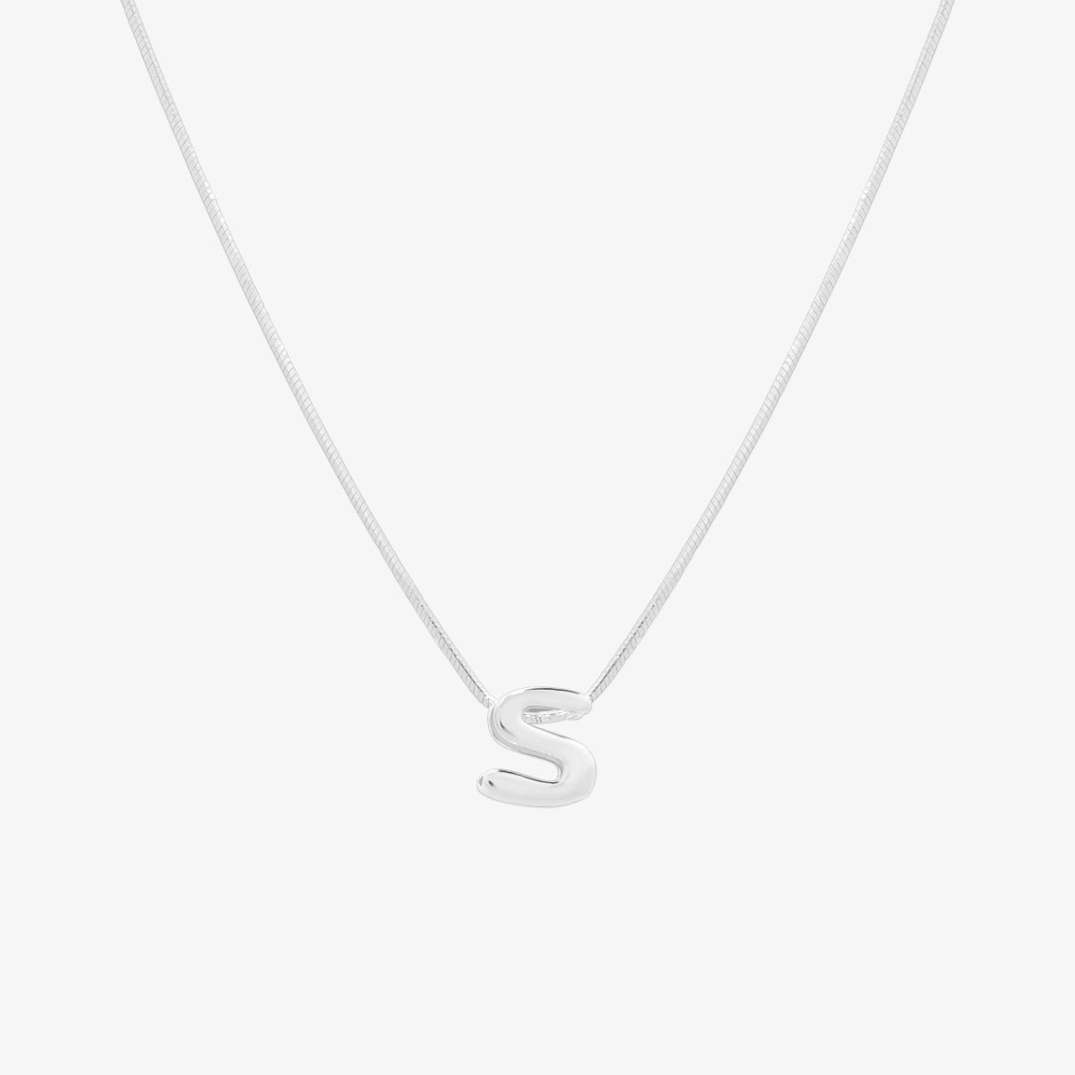 Bubble Initial Pendant Necklace - 50cm Gold/Silver Personalized Name Necklace for Women - Perfect Gift for Birthday, Anniversary & Valentine's Day