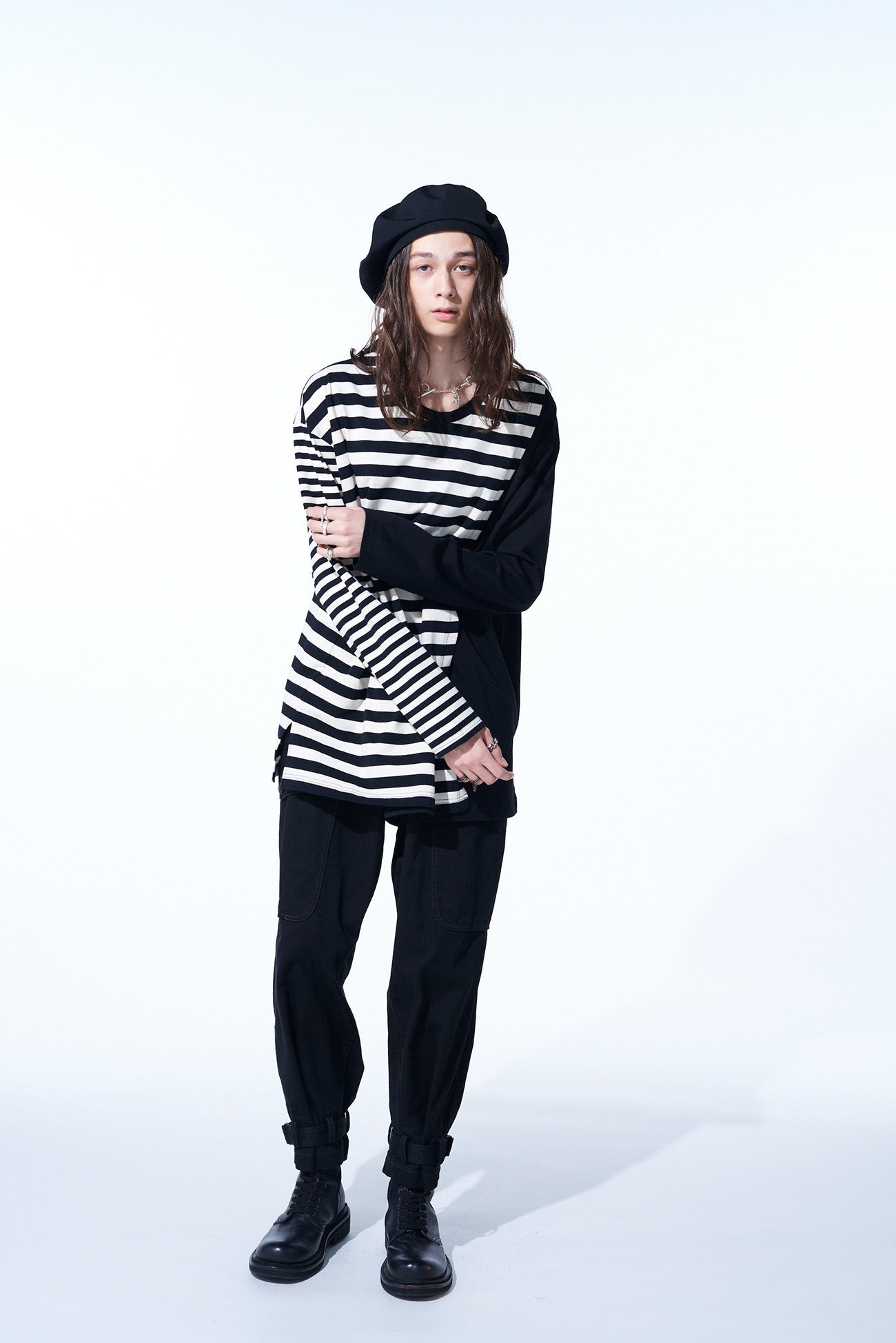 Soft Cotton Jersey Fused Stripe Layered Long Sleeve T-Shirt for Men & Women | Casual Wear, Layering, Everyday Comfort