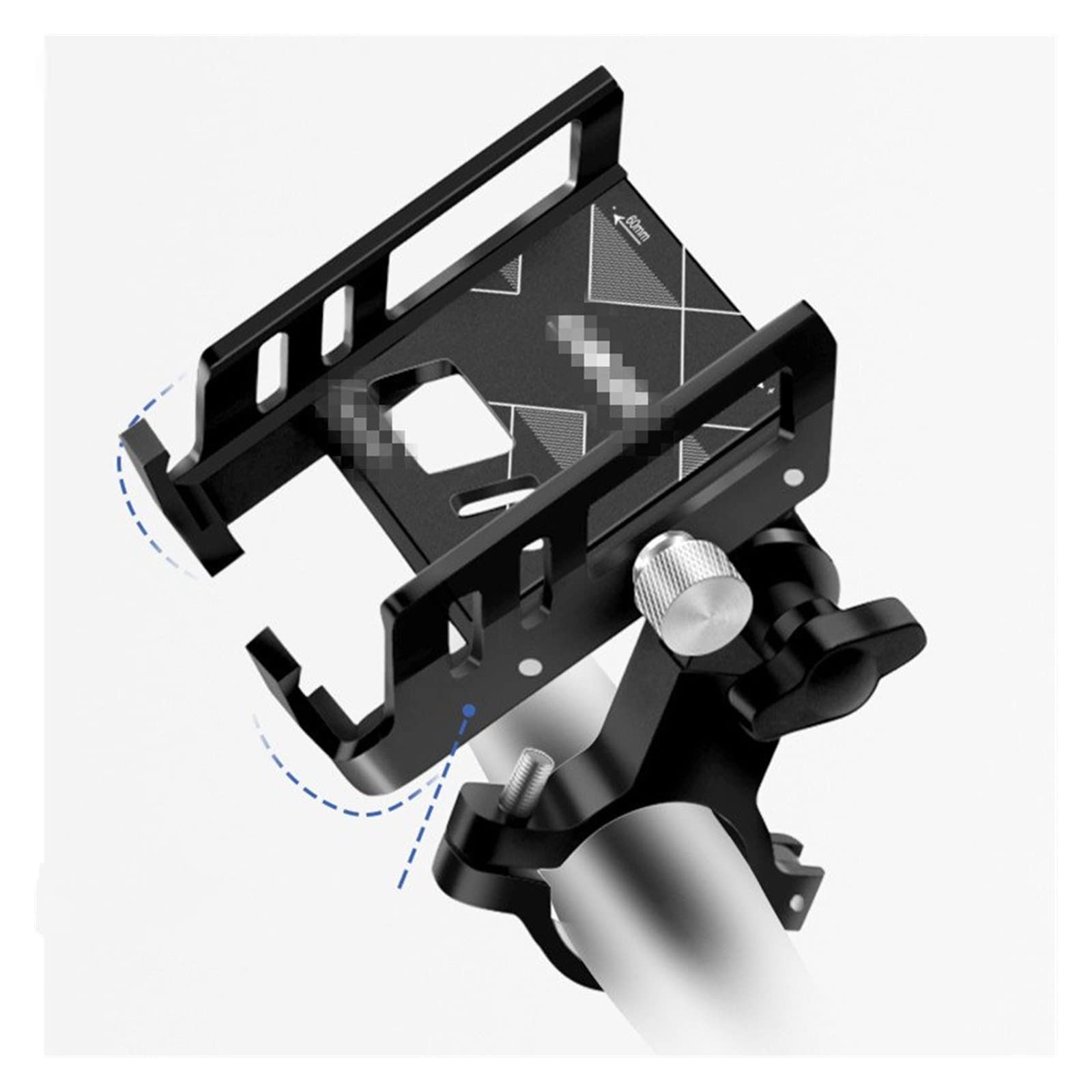 **Black Aluminum Alloy Bicycle & Motorcycle Phone Mount - 360° Rotatable Handlebar Phone Holder for Safe Riding | Perfect for Cycling, Commuting & Outdoor Adventures**