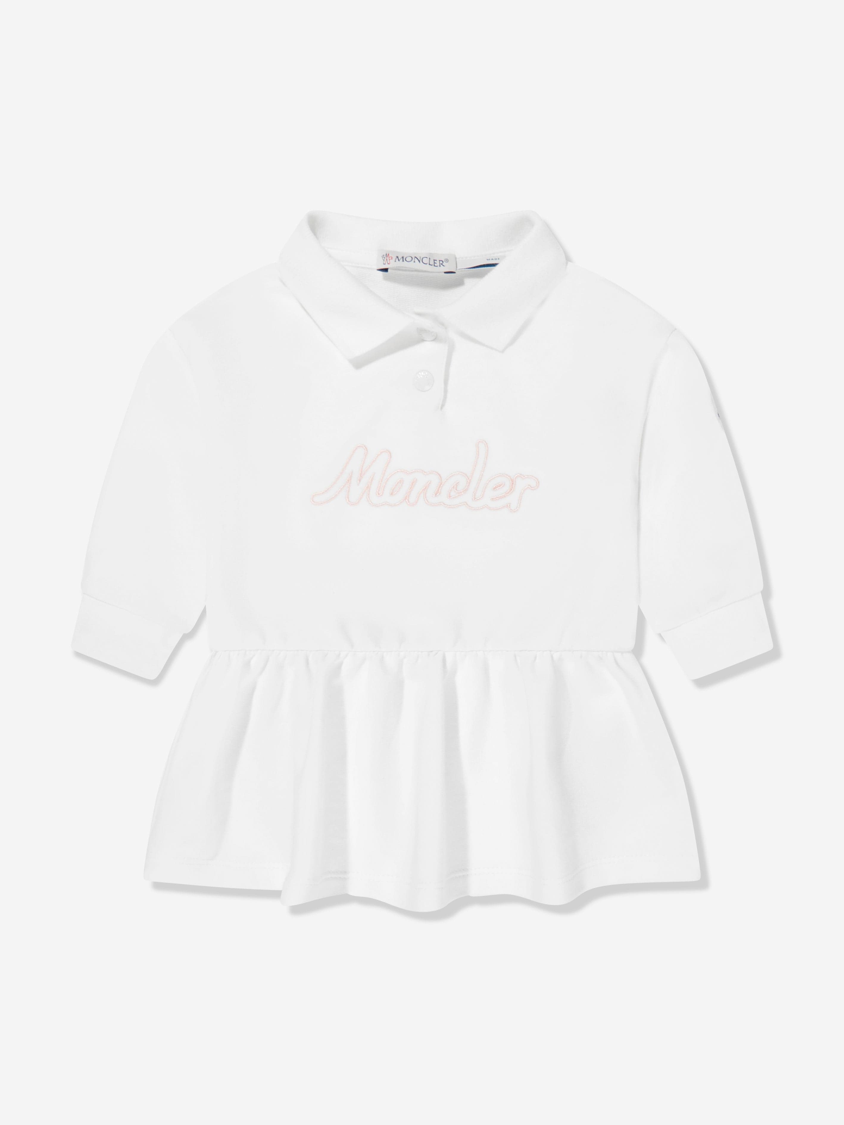 Baby Girls Logo Sweater Dress in Ivory - Soft & Cozy Knit Dress for Toddler Girls - Perfect for Playdates, Family Photos & Holiday Outfits