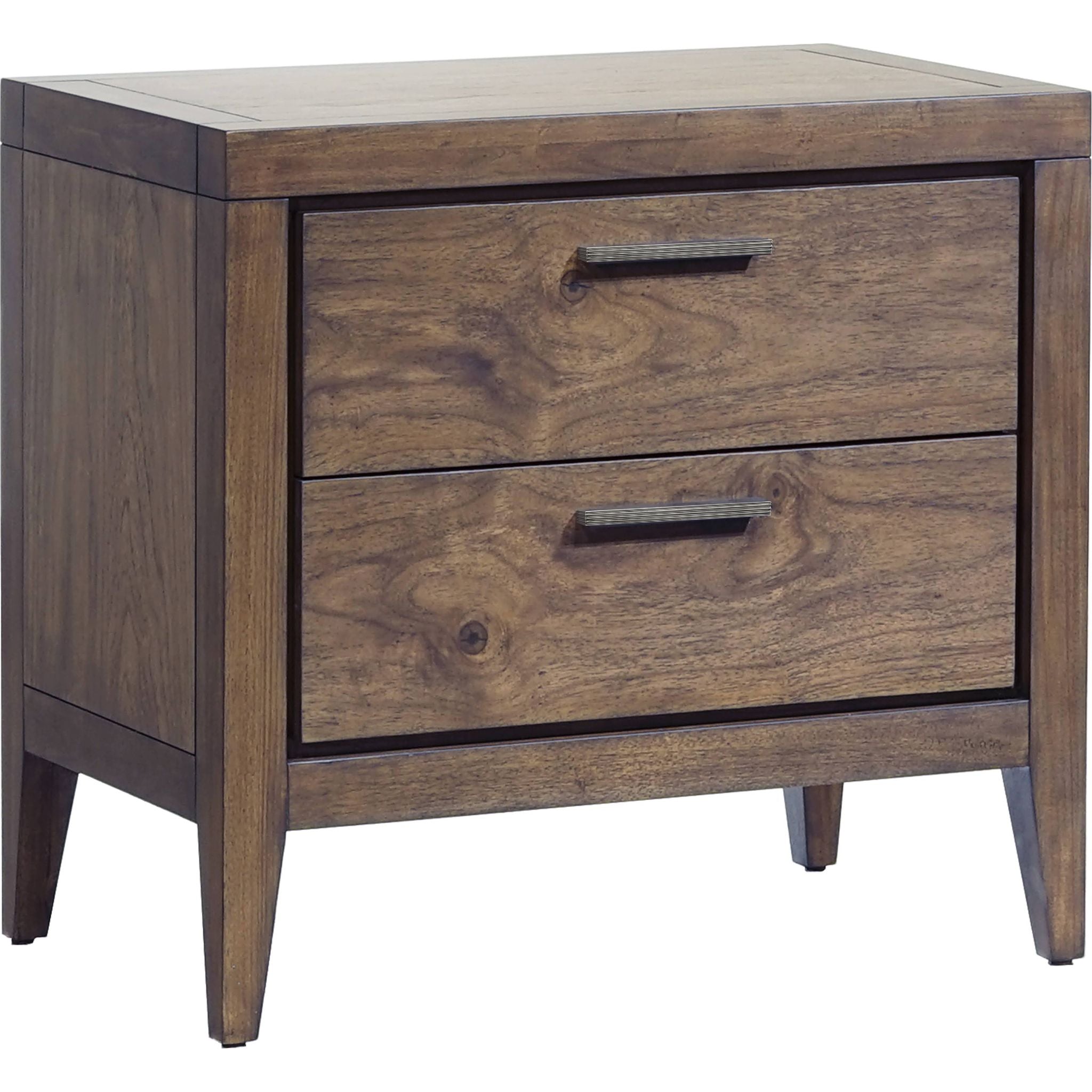 Modern Boracay Nightstand - Wild Oats Brown Finish Bedside Table for Bedroom, Living Room & Guest Room | Stylish Storage with Drawer & Shelf