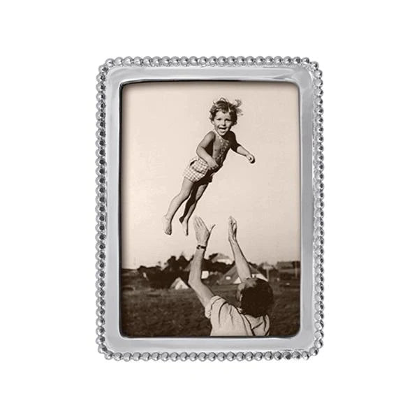 Handmade Beaded 5x7 Photo Frame - Elegant Decorative Picture Frame for Wall or Tabletop Display - Perfect for Weddings, Home Decor, and Gift Giving